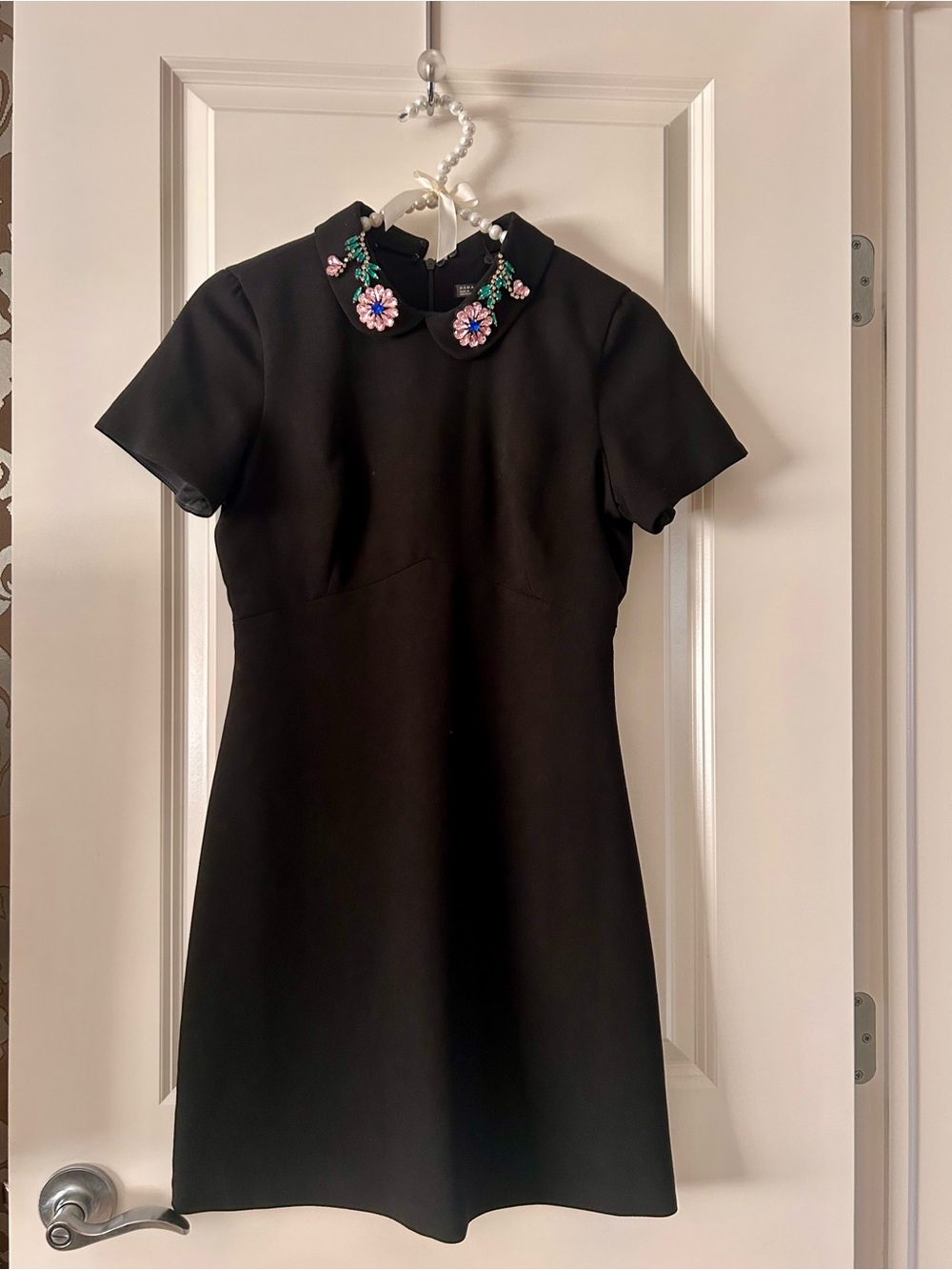 Zara  2 in 1 Trafaluc Collection beaded removable Collar Black Dress- Never Worn